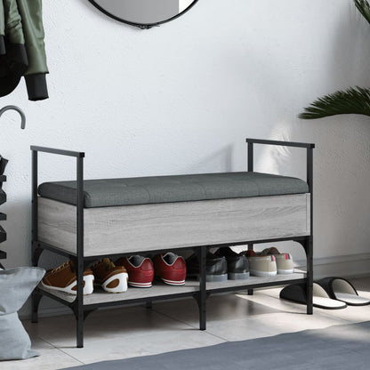 Schuhbank Grau Sonoma 85,5x42x57,5 cm Holzwerkstoff - Pazzar.ch