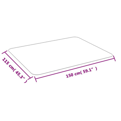 Bodenschutzmatte für Laminat oder Teppich 150x115 cm PVC - Pazzar.ch