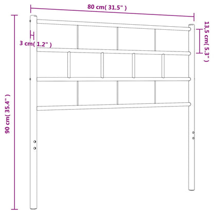 Kopfteil Metall Schwarz 75 cm - Pazzar.ch