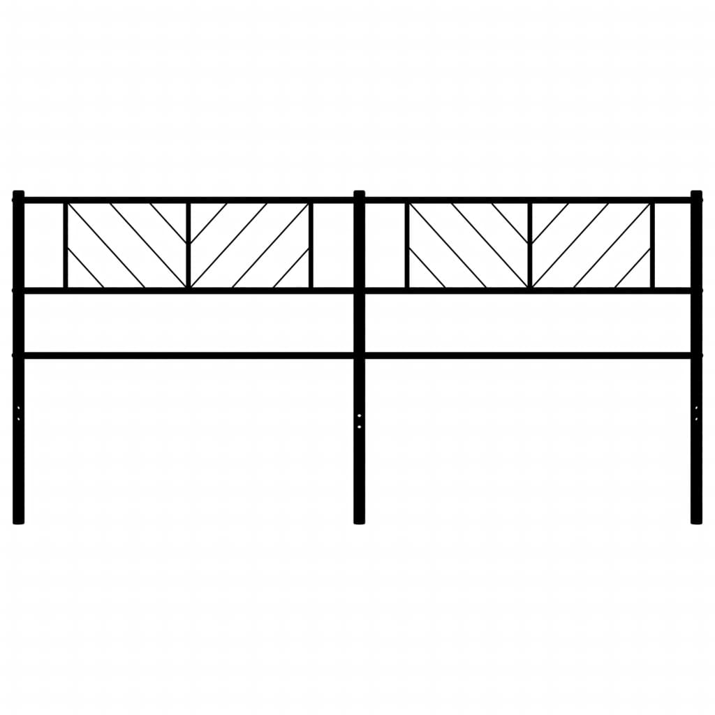Kopfteil Metall Schwarz 200 cm