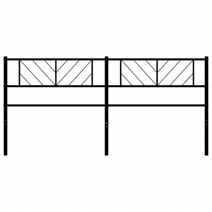 Kopfteil Metall Schwarz 200 cm - Pazzar.ch