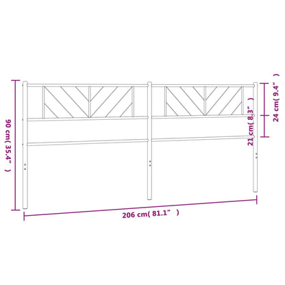 Kopfteil Metall Weiß 200 cm - Pazzar.ch