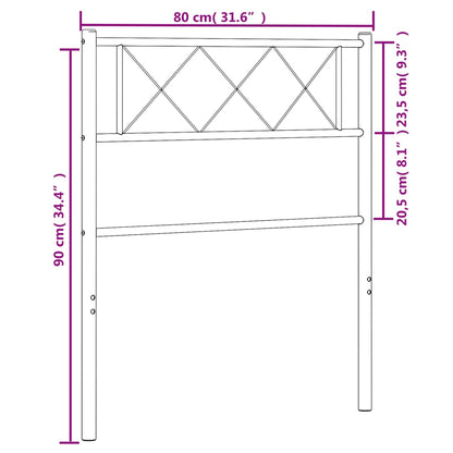 Kopfteil Metall Weiß 75 cm - Pazzar.ch