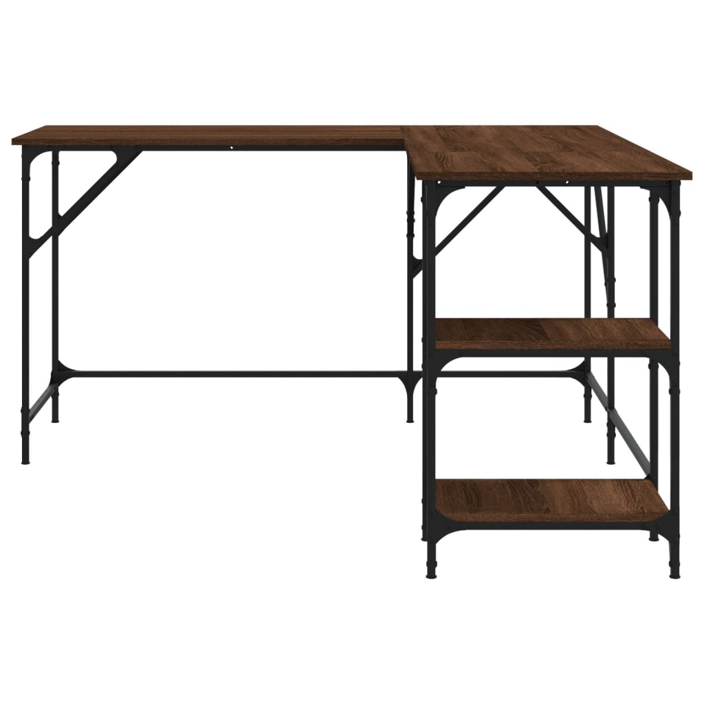 Schreibtisch Braun Eichen-Optik 139x139x75 cm Holzwerkstoff - Pazzar.ch