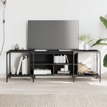 TV-Schrank Schwarz 153x37x50 cm Holzwerkstoff - Pazzar.ch