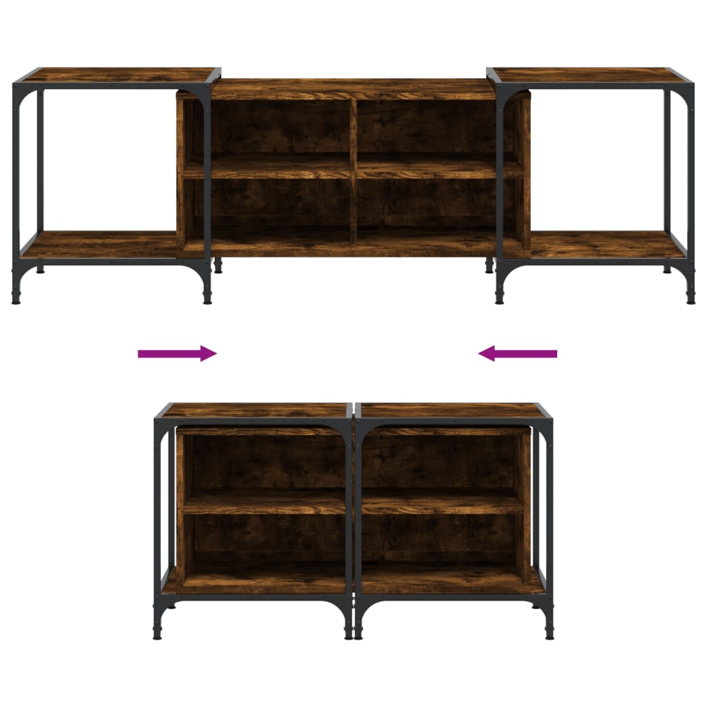 TV-Schrank Räuchereiche 153x37x50 cm Holzwerkstoff - Pazzar.ch