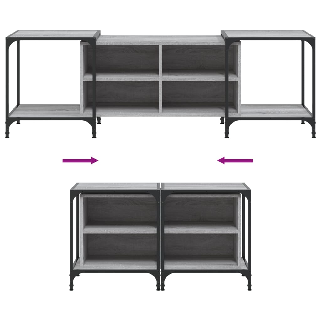 TV-Schrank Grau Sonoma 153x37x50 cm Holzwerkstoff - Pazzar.ch