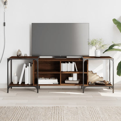 TV-Schrank Braun Eichen-Optik 153x37x50 cm Holzwerkstoff - Pazzar.ch