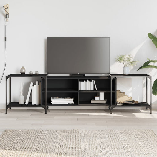 TV-Schrank Schwarz 203x37x50 cm Holzwerkstoff - Pazzar.ch