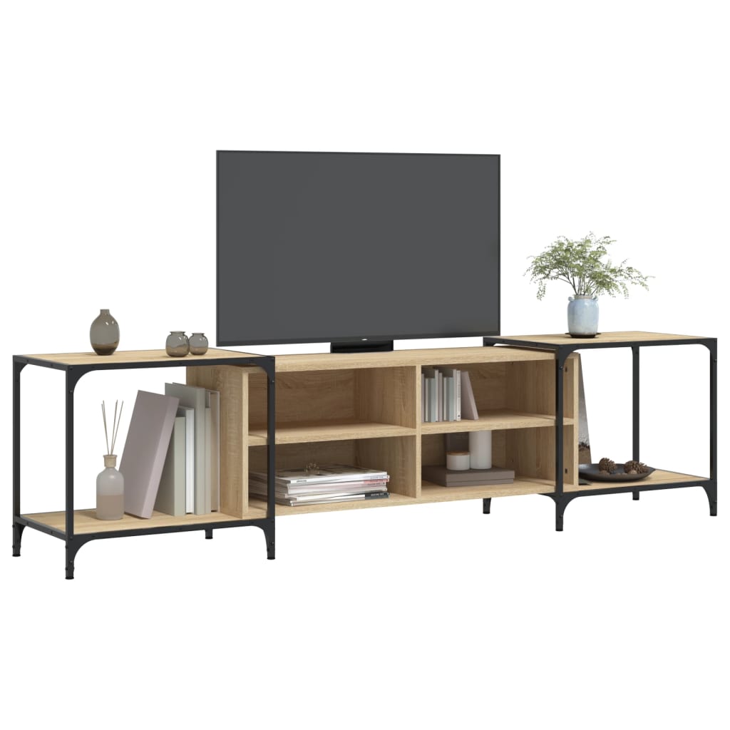 TV-Schrank Sonoma-Eiche 203x37x50 cm Holzwerkstoff - Pazzar.ch