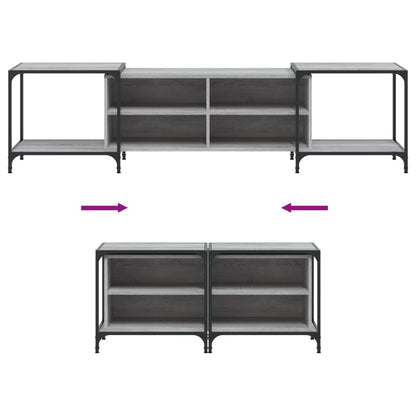 TV-Schrank Grau Sonoma 203x37x50 cm Holzwerkstoff - Pazzar.ch