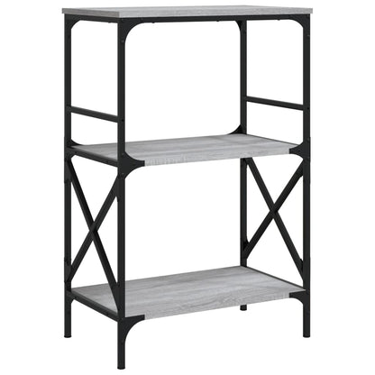 Bücherregal 3 Böden Grau Sonoma 59x35x90,5 cm Holzwerkstoff - Pazzar.ch