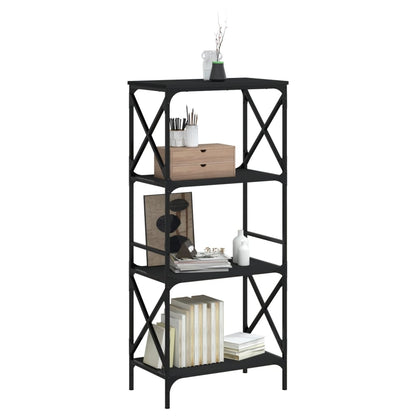 Bücherregal 4 Böden Schwarz 59x35x132 cm Holzwerkstoff - Pazzar.ch