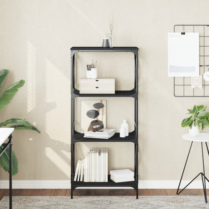 Bücherregal 4 Böden Schwarz 59x35x132 cm Holzwerkstoff - Pazzar.ch