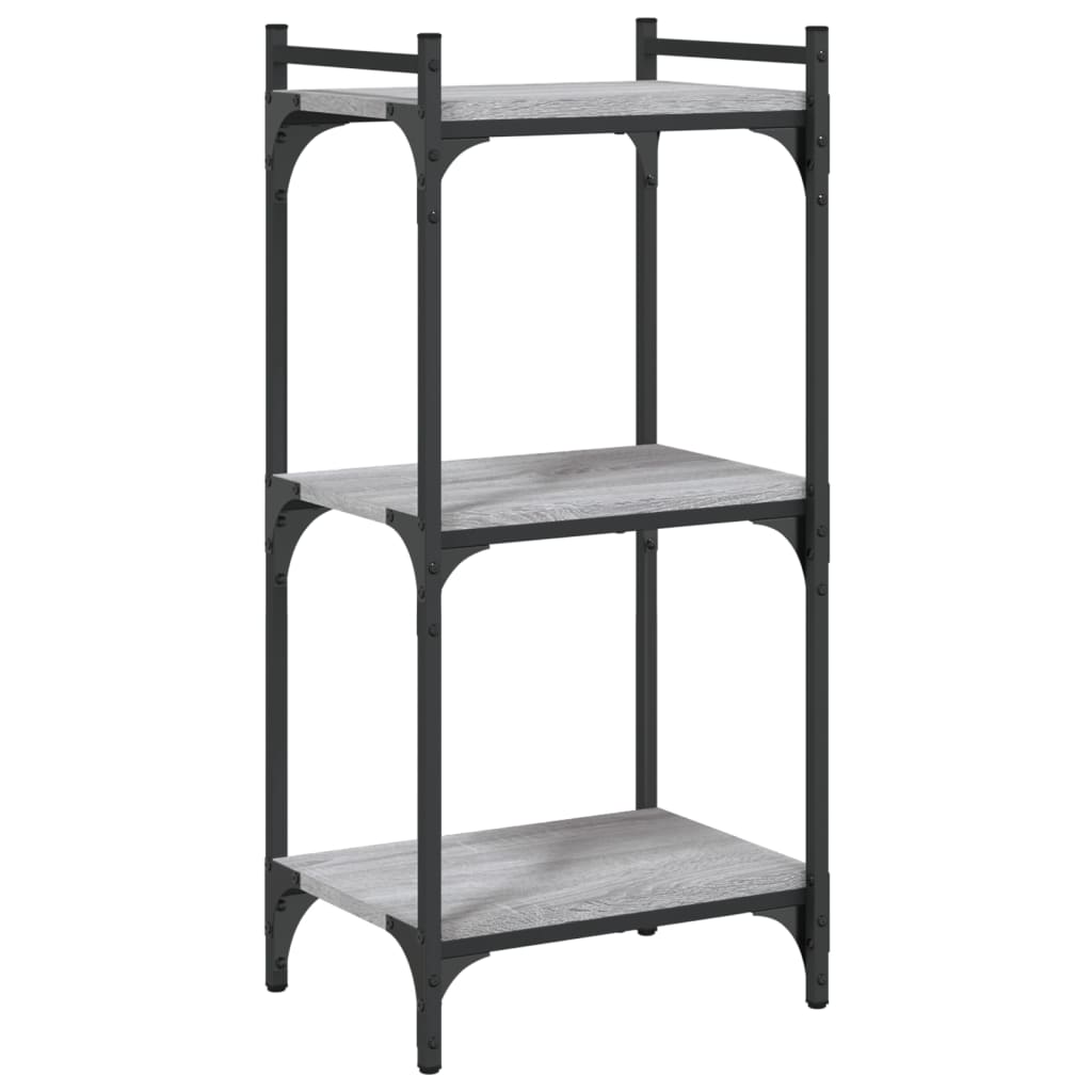 Bücherregal 3 Böden Grau Sonoma 40x30x86 cm Holzwerkstoff - Pazzar.ch