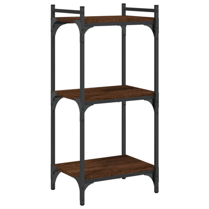 Bücherregal 3 Böden Braun Eichen-Optik 40x30x86cm Holzwerkstoff - Pazzar.ch