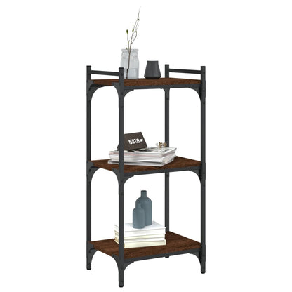 Bücherregal 3 Böden Braun Eichen-Optik 40x30x86cm Holzwerkstoff - Pazzar.ch