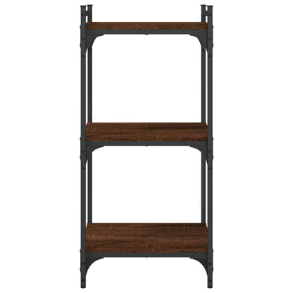 Bücherregal 3 Böden Braun Eichen-Optik 40x30x86cm Holzwerkstoff - Pazzar.ch