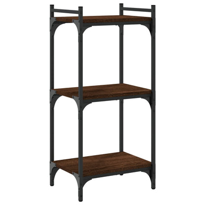 Bücherregal 3 Böden Braun Eichen-Optik 40x30x86cm Holzwerkstoff - Pazzar.ch