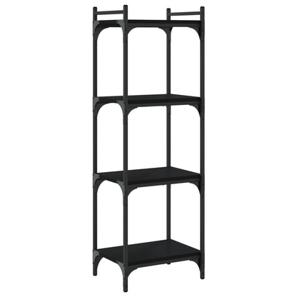 Bücherregal 4 Böden Schwarz 40x30x120 cm Holzwerkstoff - Pazzar.ch
