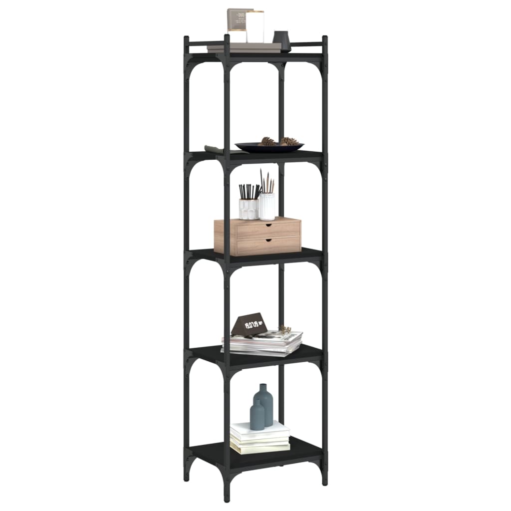 Bücherregal 5 Böden Schwarz 40x30x154 cm Holzwerkstoff - Pazzar.ch