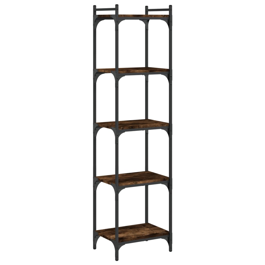 Bücherregal 5 Böden Räuchereiche 40x30x154 cm Holzwerkstoff - Pazzar.ch