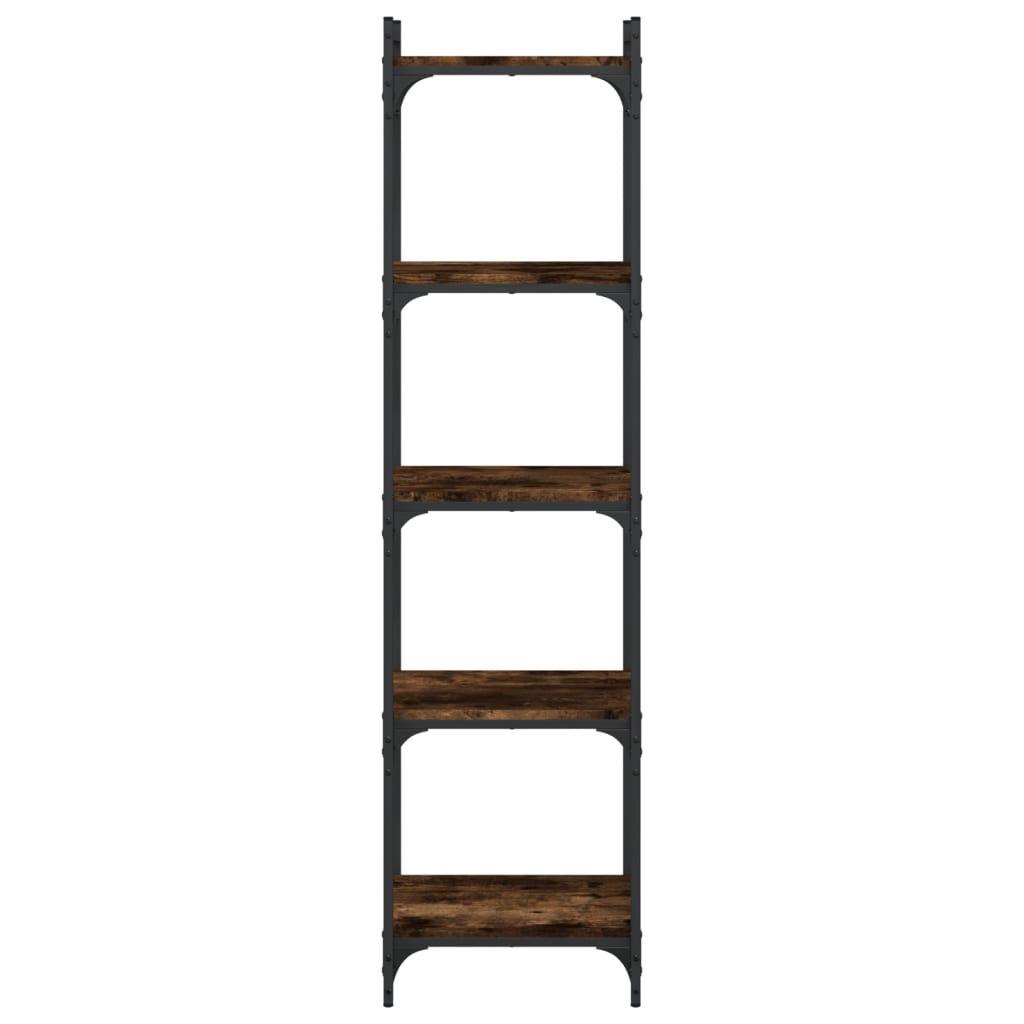 Bücherregal 5 Böden Räuchereiche 40x30x154 cm Holzwerkstoff - Pazzar.ch