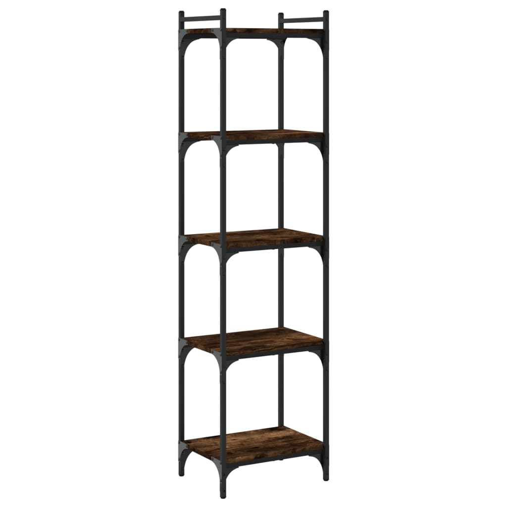 Bücherregal 5 Böden Räuchereiche 40x30x154 cm Holzwerkstoff - Pazzar.ch