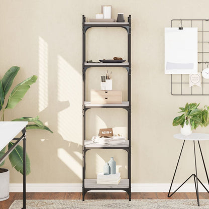 Bücherregal 5 Böden Grau Sonoma 40x30x154 cm Holzwerkstoff - Pazzar.ch