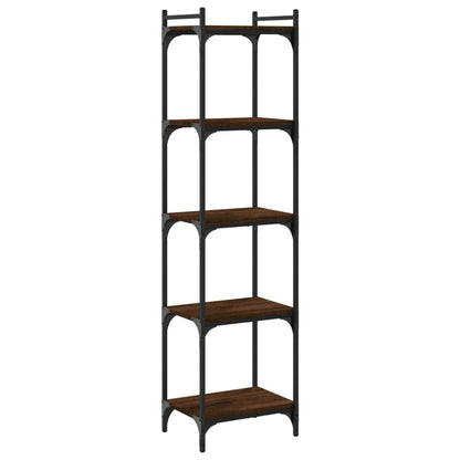 Bücherregal 5 Böden Braun Eiche-Optik 40x30x154cm Holzwerkstoff - Pazzar.ch