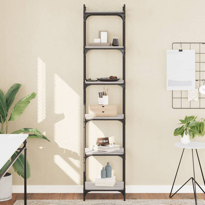 Bücherregal 6 Böden Grau Sonoma 40x30x188 cm Holzwerkstoff - Pazzar.ch