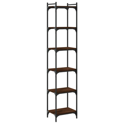 Bücherregal 6 Böden Braun Eiche-Optik 40x30x188cm Holzwerkstoff - Pazzar.ch