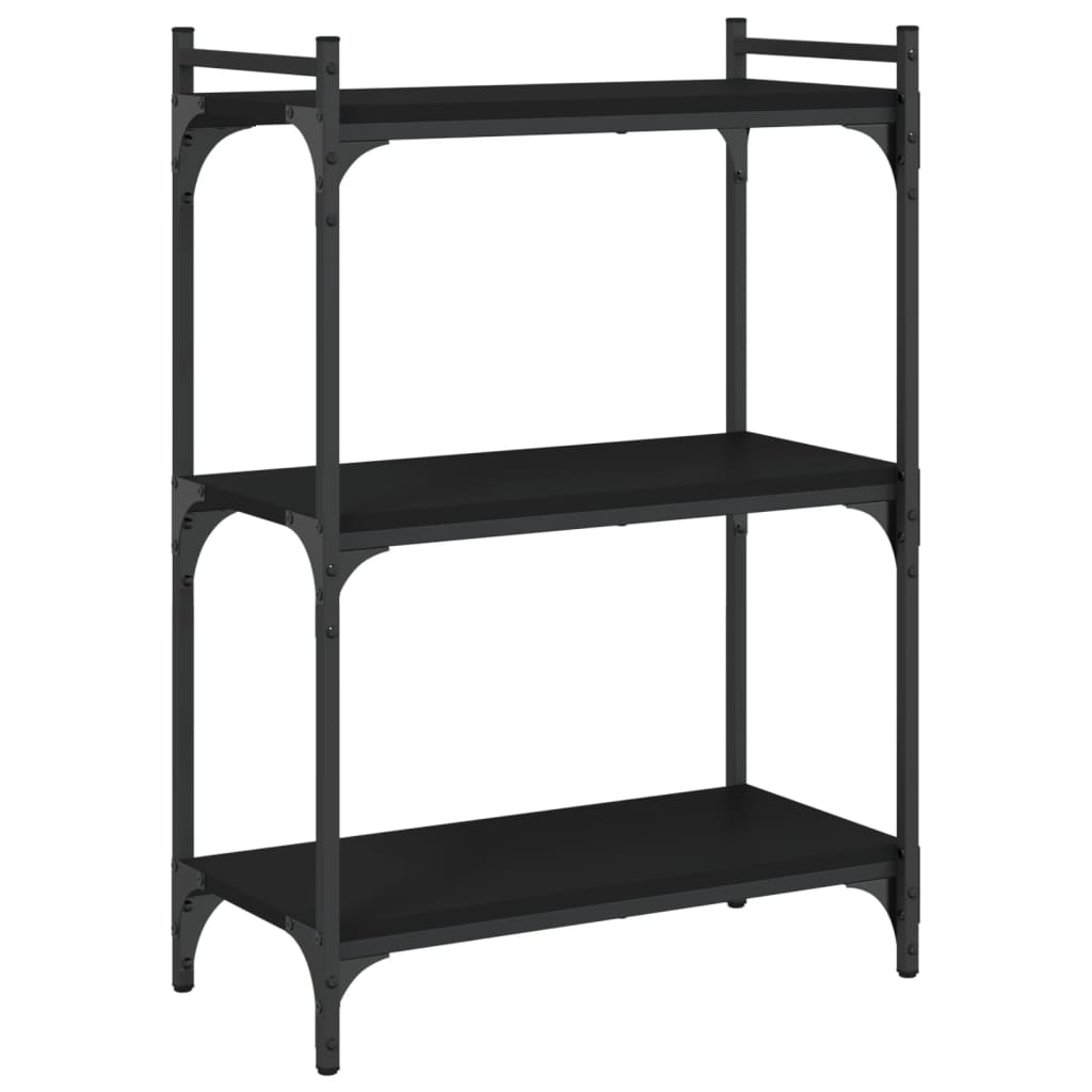 Bücherregal 3 Böden Schwarz 60x30x86 cm Holzwerkstoff - Pazzar.ch