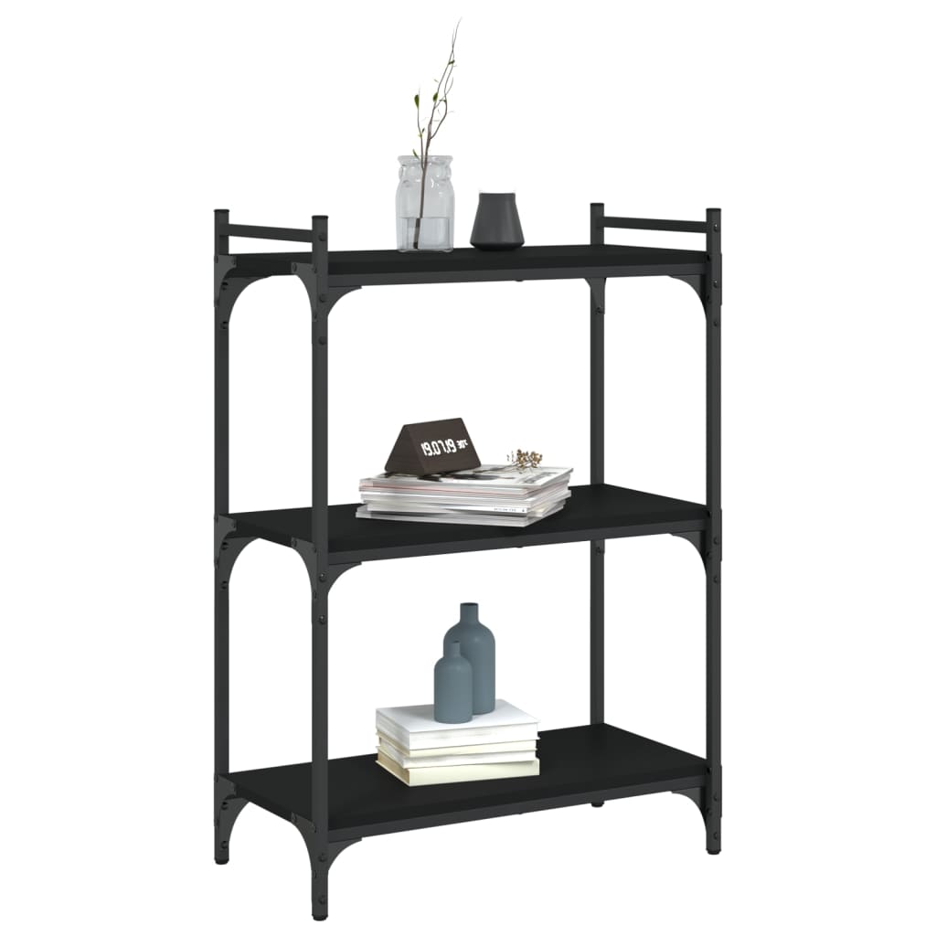 Bücherregal 3 Böden Schwarz 60x30x86 cm Holzwerkstoff - Pazzar.ch