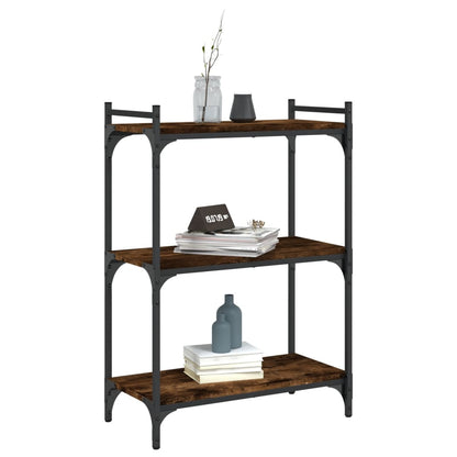 Bücherregal 3 Böden Räuchereiche 60x30x86 cm Holzwerkstoff - Pazzar.ch