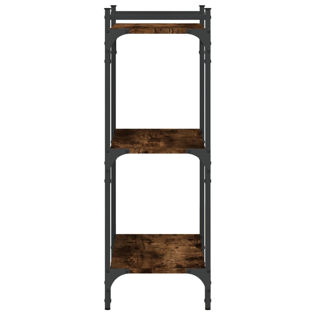 Bücherregal 3 Böden Räuchereiche 60x30x86 cm Holzwerkstoff - Pazzar.ch