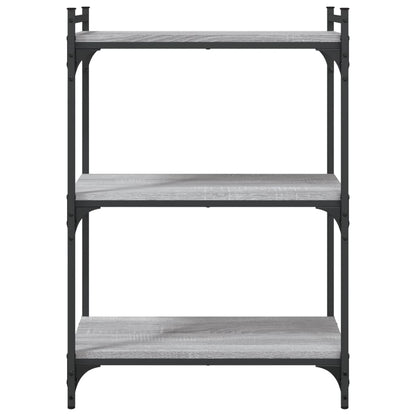Bücherregal 3 Böden Grau Sonoma 60x30x86 cm Holzwerkstoff - Pazzar.ch