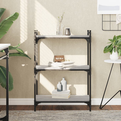 Bücherregal 3 Böden Grau Sonoma 60x30x86 cm Holzwerkstoff - Pazzar.ch