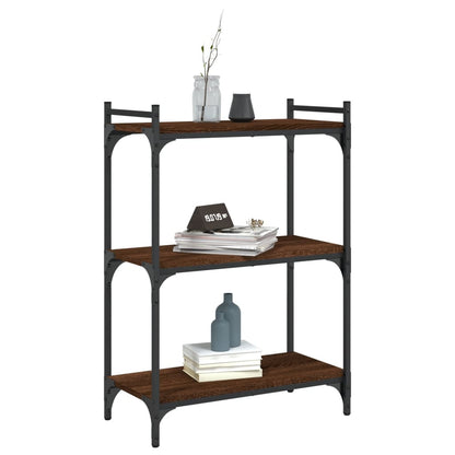 Bücherregal 3 Böden Braun Eichen-Optik 60x30x86cm Holzwerkstoff - Pazzar.ch