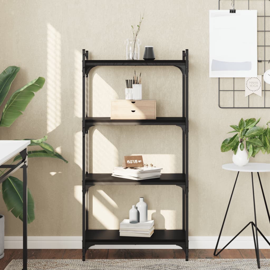 Bücherregal 4 Böden Schwarz 60x30x120 cm Holzwerkstoff - Pazzar.ch