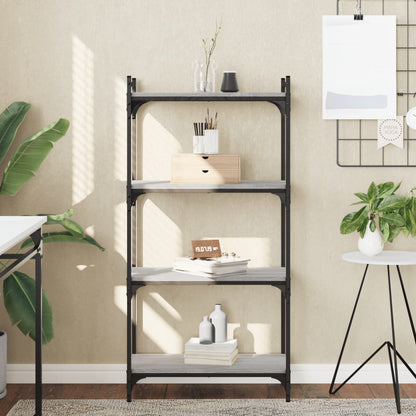 Bücherregal 4 Böden Grau Sonoma 60x30x120 cm Holzwerkstoff - Pazzar.ch