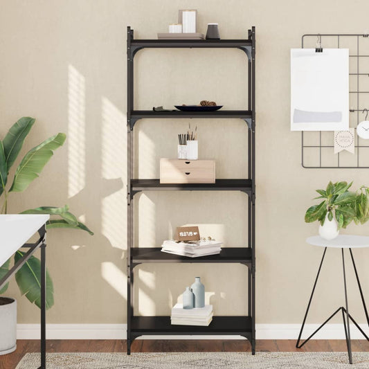 Bücherregal 5 Böden Schwarz 60x30x154 cm Holzwerkstoff - Pazzar.ch