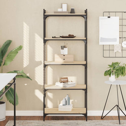 Bücherregal 5 Böden Sonoma-Eiche 60x30x154 cm Holzwerkstoff - Pazzar.ch