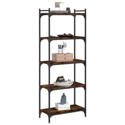 Bücherregal 5 Böden Räuchereiche 60x30x154 cm Holzwerkstoff - Pazzar.ch