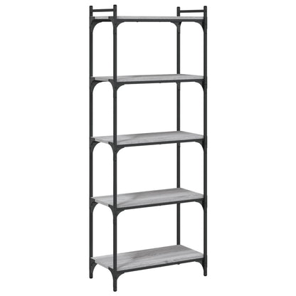 Bücherregal 5 Böden Grau Sonoma 60x30x154 cm Holzwerkstoff - Pazzar.ch