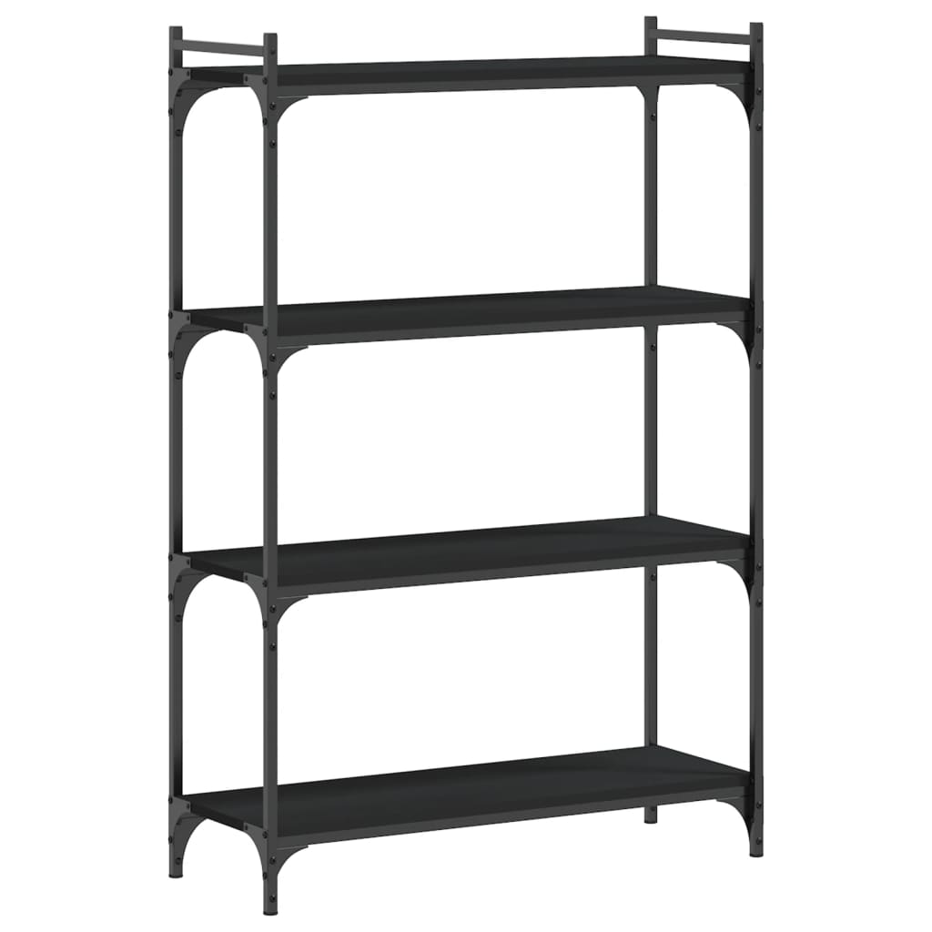 Bücherregal 4 Böden Schwarz 80x30x120 cm Holzwerkstoff - Pazzar.ch