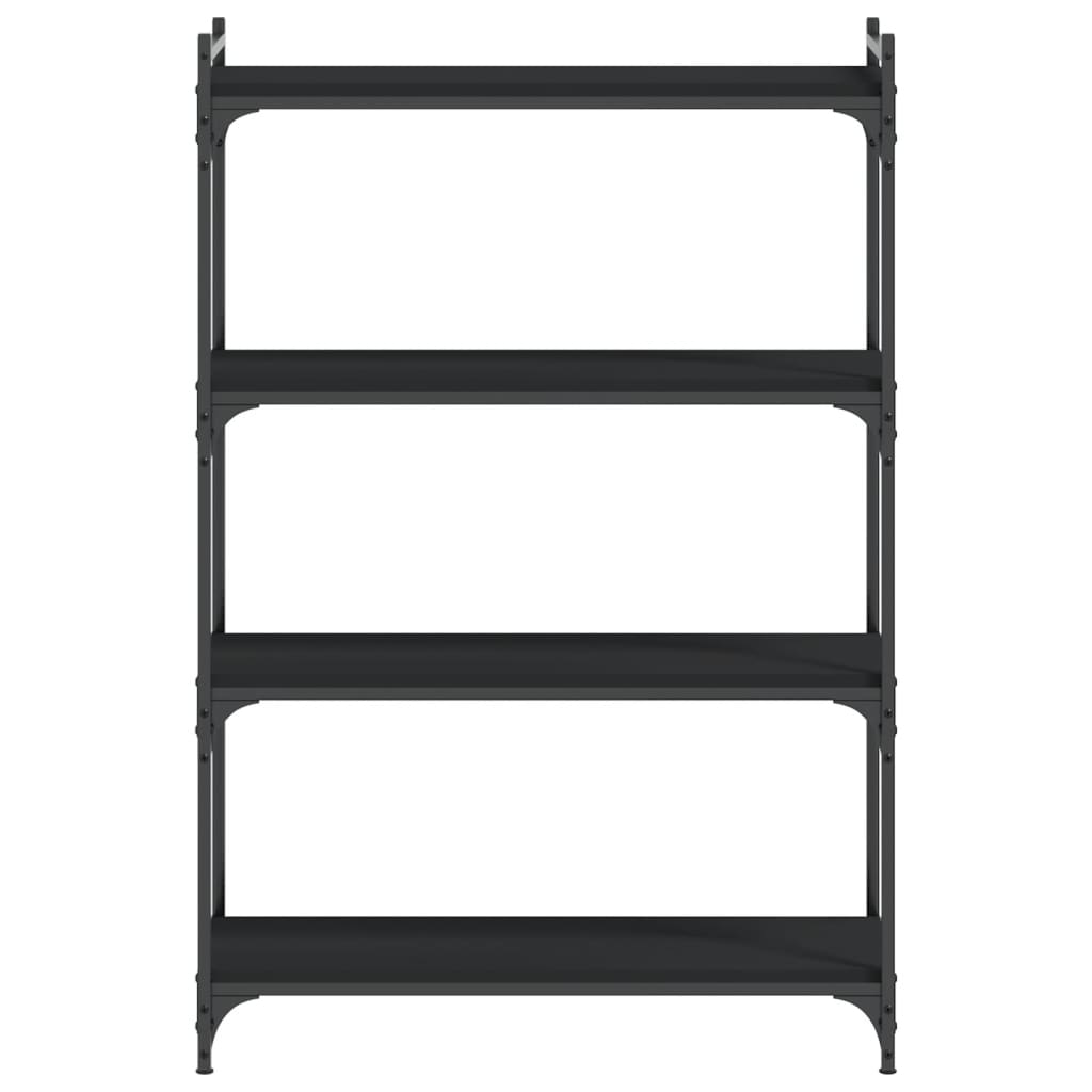 Bücherregal 4 Böden Schwarz 80x30x120 cm Holzwerkstoff - Pazzar.ch
