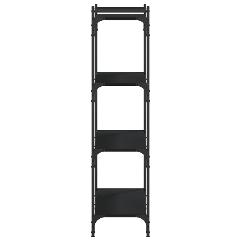 Bücherregal 4 Böden Schwarz 80x30x120 cm Holzwerkstoff - Pazzar.ch
