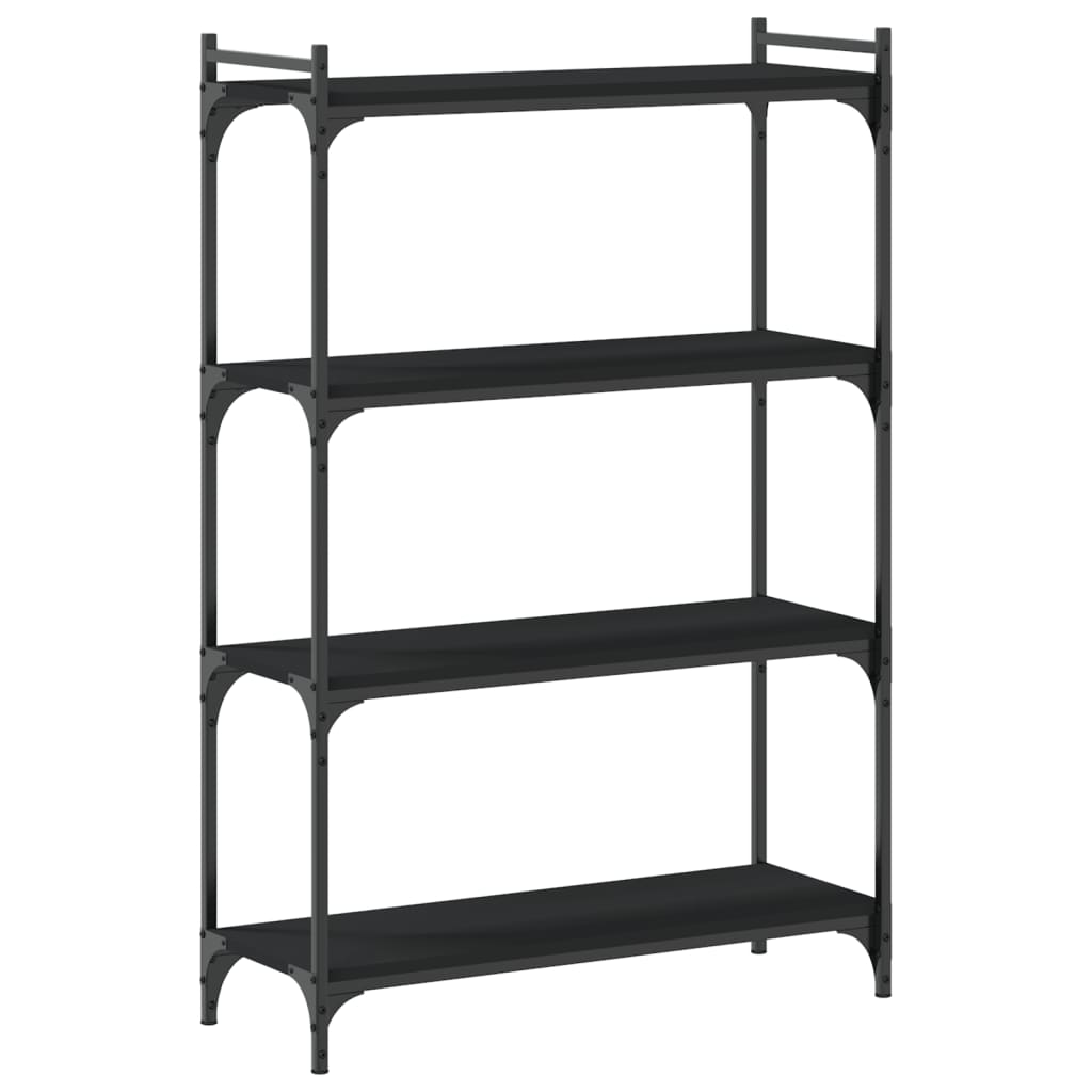 Bücherregal 4 Böden Schwarz 80x30x120 cm Holzwerkstoff - Pazzar.ch