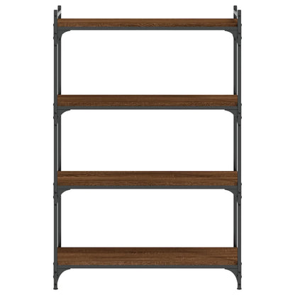 Bücherregal 4 Böden Braun Eiche-Optik 80x30x120cm Holzwerkstoff - Pazzar.ch